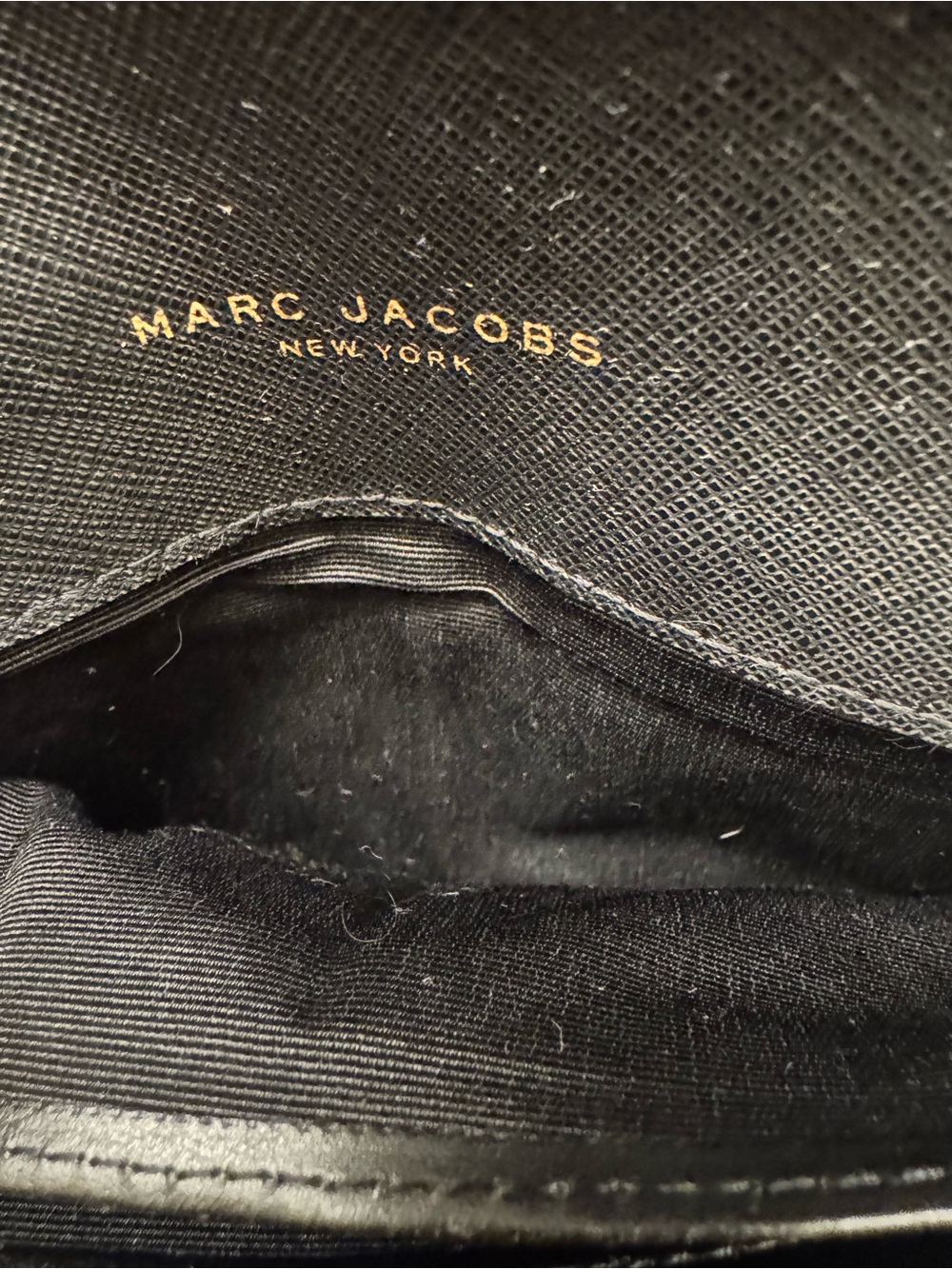 Marc Jacobs Black Envelope Wallet with Gold Snap - Picture 6 of 7